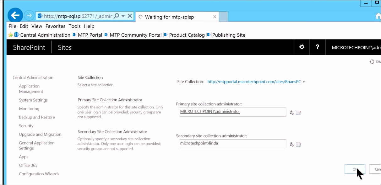Site Collections Administrators SharePoint